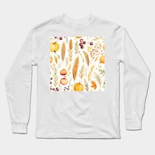 Autumn Harvest Pattern 20 Long Sleeve T-Shirt